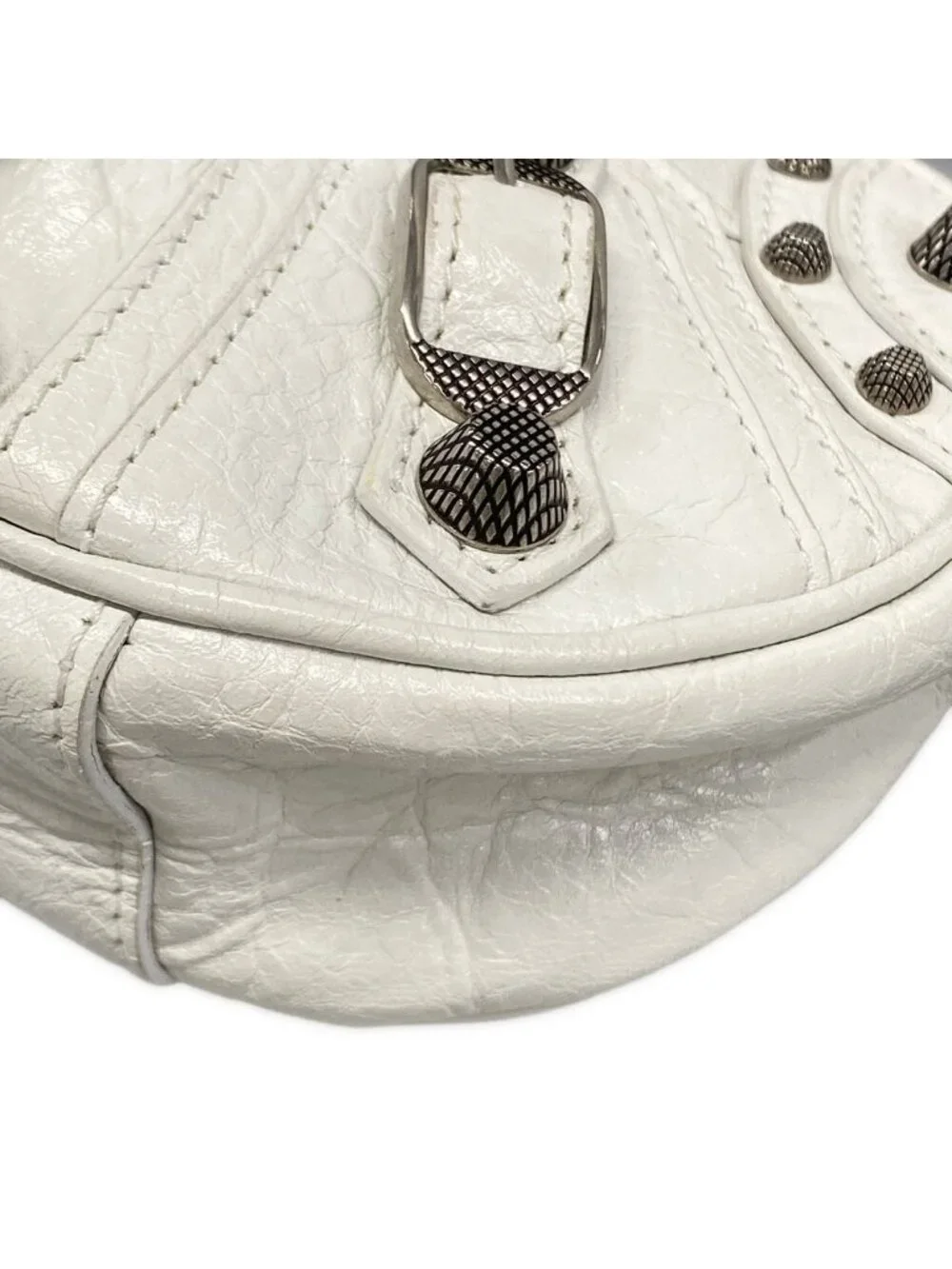 Balenciaga Shoulder Bag le Cagole XS White Leather - Picture 6 of 15